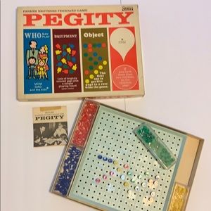 Vintage  “Pegity” Parker Brothers pegboard game
